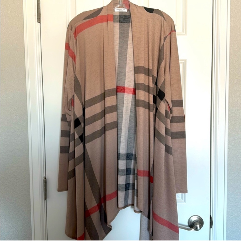Chic Soul Tan and Cream Cardigan Sweater